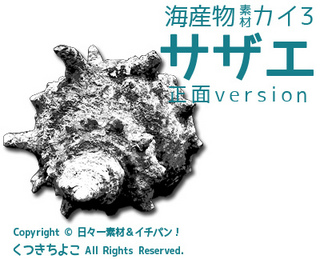 フリー素材 イラスト 海産物 貝 サザエ サンプル画像