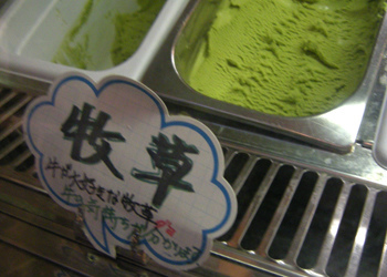 那須 青木の森カフェ 牧草ジェラート 写真素材