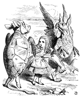 Alice par John Tenniel 35 パブリックドメイン 著作権消滅済 不思議の国のアリス 偽ウミガメ 代用ウミガメ ジョン・テニエル