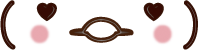 バレンタイン素材 チョコペン顔文字